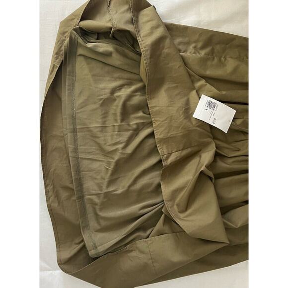 FOREVER 21 Baby Doll Mini Dress Women's Size L Olive Green 100% Cotton Y2K - Picture 11 of 14